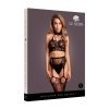 Two Piece with Halter Turtleneck and Pantie with Attached Stockings - OS - Black
